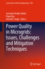 Power Quality in Microgrids: Issues, Challenges and Mitigation Techniques - eBook