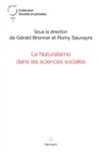 Le Naturalisme dans les sciences sociales - eBook
