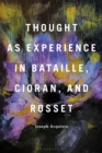 Thought as Experience in Bataille, Cioran, and Rosset - eBook