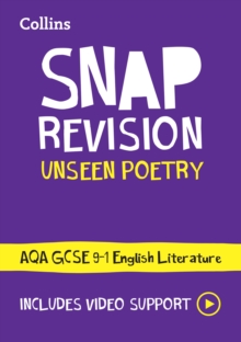 AQA Unseen Poetry Anthology Revision Guide : Ideal for the 2024 and 2025 Exams