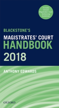 Blackstone S Magistrates Court Handbook 2018 Anthony