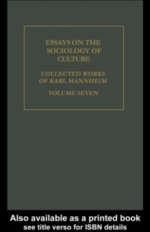 Essays on the Sociology of Culture