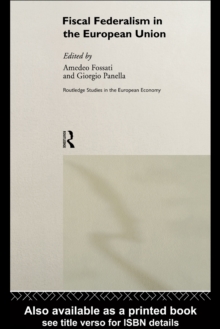 Fiscal Federalism in the European Union: : 9780203976159: Telegraph ...