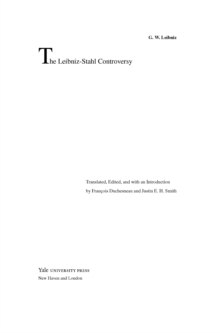 The Leibniz-Stahl Controversy