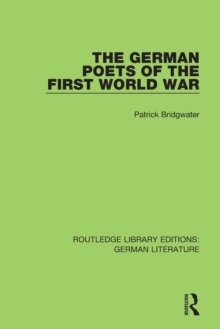 The German Poets of the First World War