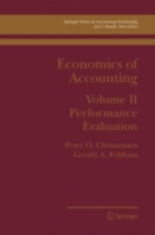 Economics of Accounting : Performance Evaluation