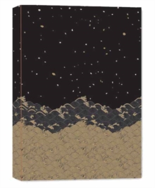 Golden Waves Dotted Hardcover Journal : Blank Notebook with Ribbon Bookmark
