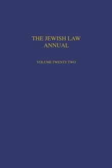 The Jewish Law Annual Volume 22