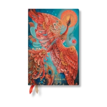 Firebird (Birds of Happiness) Mini 12-month Horizontal Softcover Flexi Dayplanner 2025 (Elastic Band Closure)