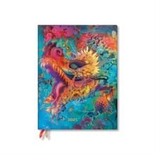 Humming Dragon (Android Jones Collection) Midi 12-month Horizontal Softcover Flexi Dayplanner 2025 (Elastic Band Closure)