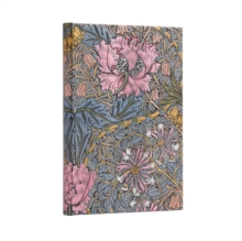 Morris Pink Honeysuckle (William Morris) Midi Unlined Hardcover Journal