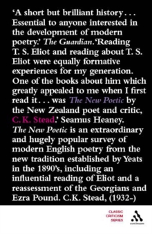 The New Poetic : Yeats to Eliot