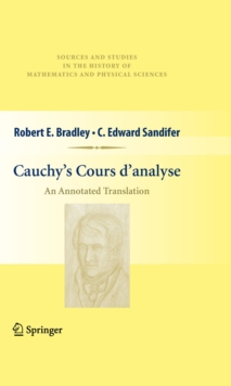 Cauchy's Cours d'analyse : An Annotated Translation