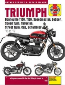 Triumph Bonneville T100, T120, Speedmaster, Bobber, Speed Twin, Thruxton, Street Twin, Cup, Scrambler (16 to 19) : 16 to 19