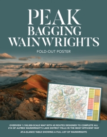 Peak Bagging: Wainwrights Fold-out Poster : Folding poster map (438mm x 672mm) of 45 routes designed to complete all 214 Wainwrights in the most efficient way