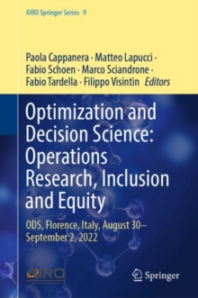 Optimization and Decision Science: Operations Research, Inclusion and Equity : ODS, Florence, Italy, August 30-September 2, 2022