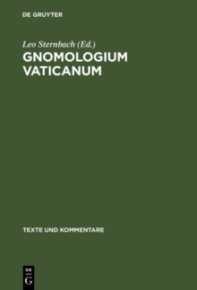 Gnomologium Vaticanum : (E Codice Vaticano Graeco 743)