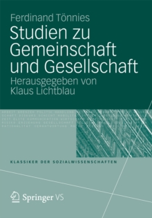 Studien zu Gemeinschaft und Gesellschaft