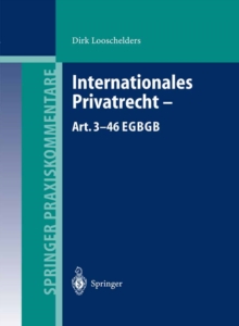 Internationales Privatrecht - Art. 3-46 EGBGB