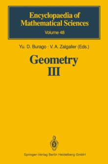 Geometry III : Theory of Surfaces