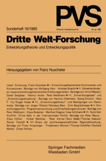 Dritte Welt-Forschung : Entwicklungstheorie und Entwicklungspolitik