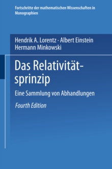 Das Relativitatsprinzip : Eine Sammlung von Abhandlungen