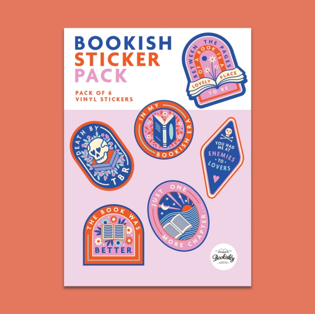 Bookish Era Sticker Pack of 6, Paperback Book