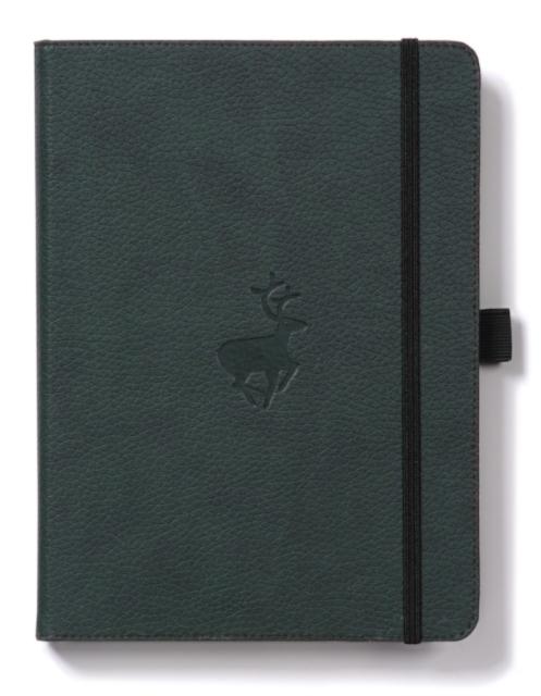 Dingbats A4+ Wildlife Green Deer Notebook - Dotted, Paperback Book