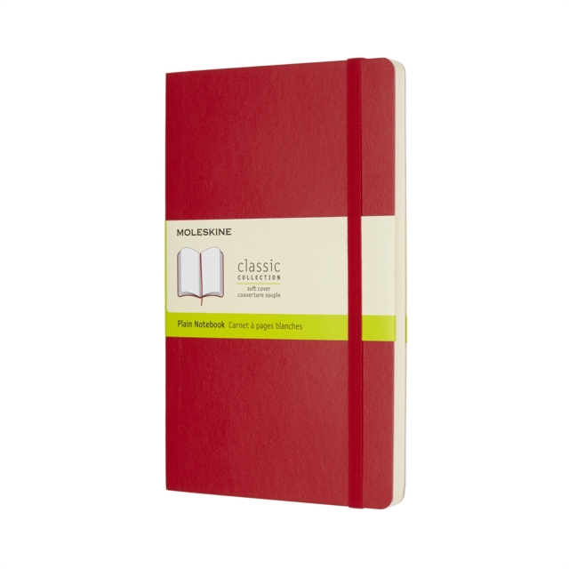 Moleskine Scarlet Red Large Plain Notebook Soft, Paperback Book