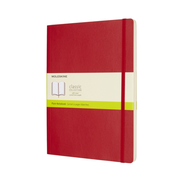 Moleskine Scarlet Red Extra Large Plain Notebook Soft, Paperback Book