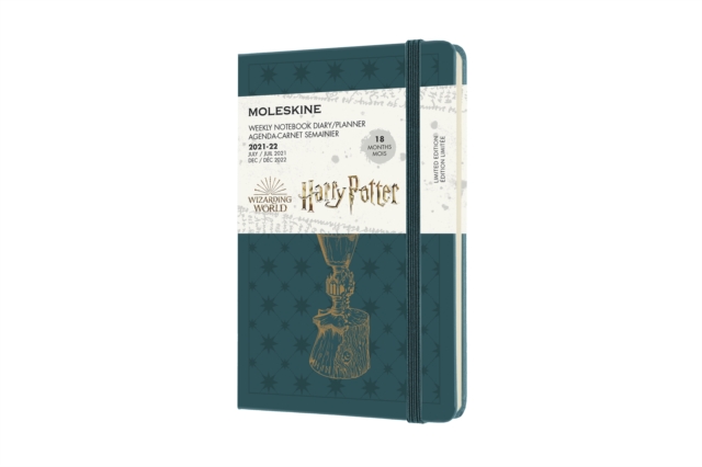 Moleskine Ltd. Ed. Harry Potter 2022 18-Month Weekly Pocket Hardcover Notebook : Tide Green, Diary Book