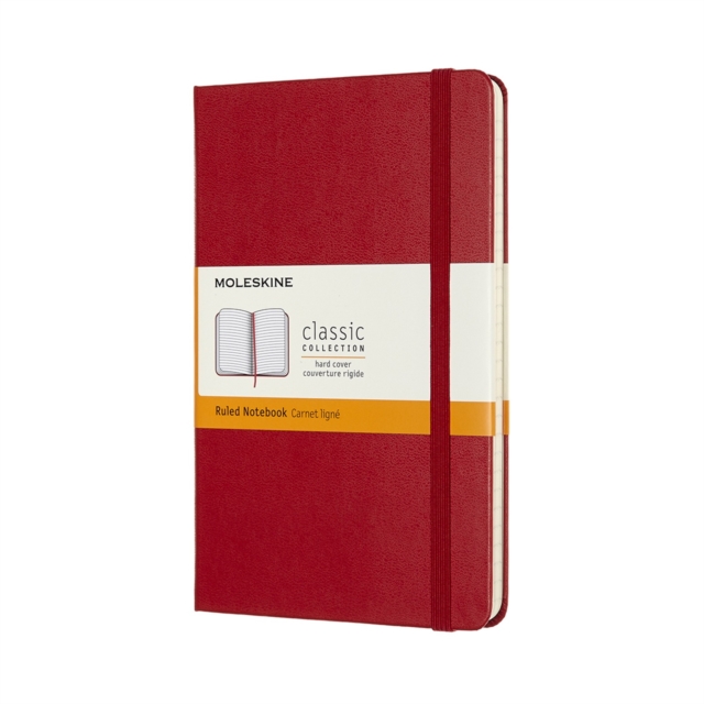 Moleskine Medium Ruled Hardcover Notebook : Scarlet, Paperback Book
