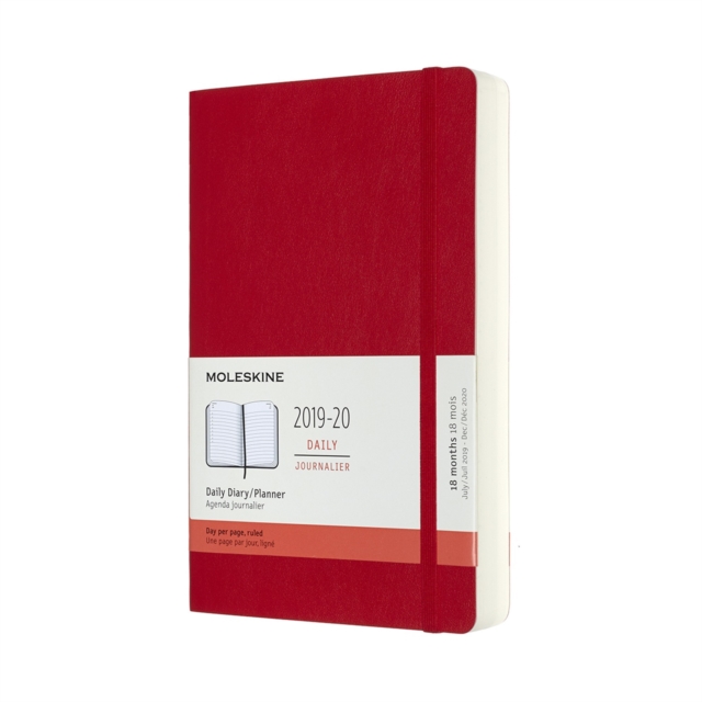 Moleskine 18 Month Daily Planner 2020 - Scarlet Red, Diary Book