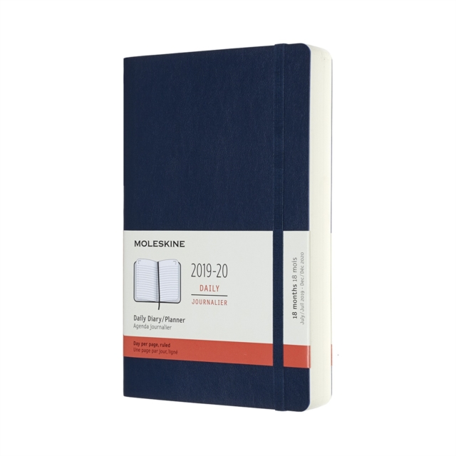 Moleskine 18 Month Daily Planner 2020 - Sapphire Blue, Diary Book