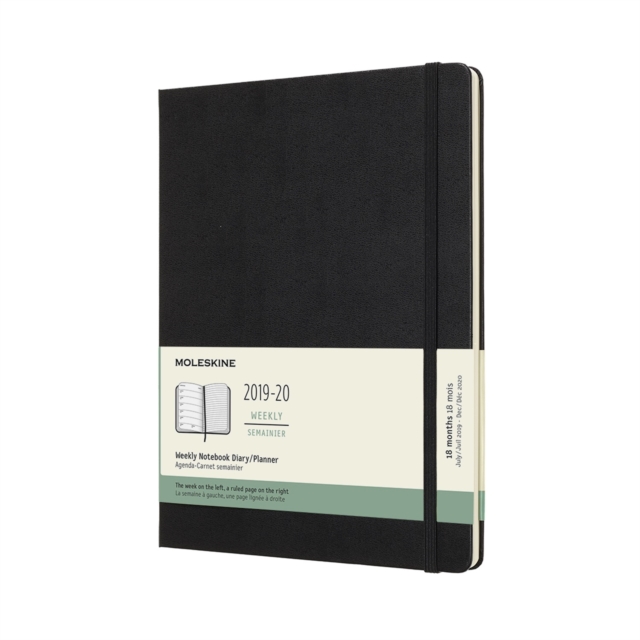 Moleskine 18 Month Weekly Notebook Planner 2020 - Black, Diary Book