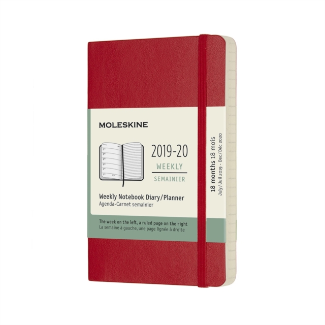 Moleskine 18 Month Weekly Notebook Planner 2020 - Scarlet Red, Diary Book