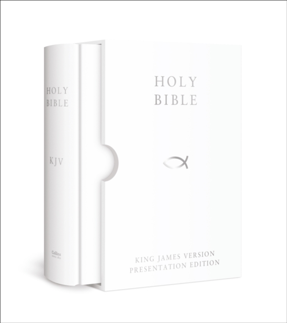 HOLY BIBLE: King James Version (KJV) White Presentation Edition, Hardback Book