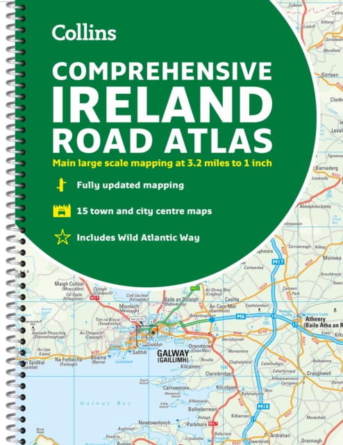 Comprehensive Road Atlas Ireland, Spiral bound Book
