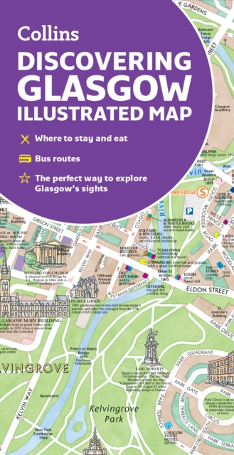 Discovering Glasgow Illustrated Map : Ideal for Exploring, Sheet map, folded Book