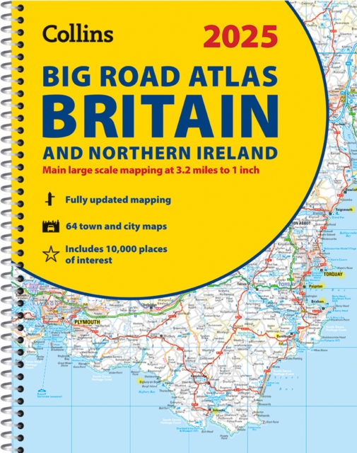 2025 Collins Big Road Atlas Britain and Northern Ireland : A3 Spiral, Spiral bound Book