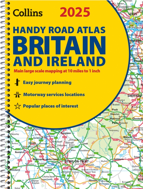 2025 Collins Handy Road Atlas Britain and Ireland : A5 Spiral, Spiral bound Book