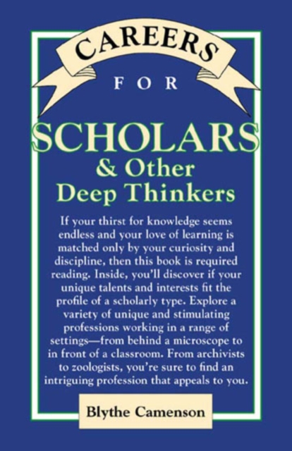 Careers for Scholars & Other Deep Thinkers, PDF eBook