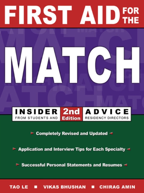 First Aid for the Match: Insider Advice from Students and Residency Directors, PDF eBook