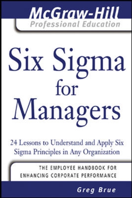 Six Sigma for Managers, Paperback / softback Book
