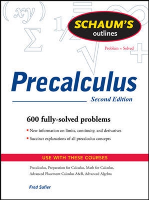 Schaum's Outline of PreCalculus, 2nd Ed., EPUB eBook