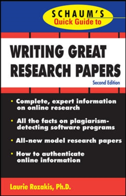 Schaum's Quick Guide to Writing Great Research Papers, EPUB eBook