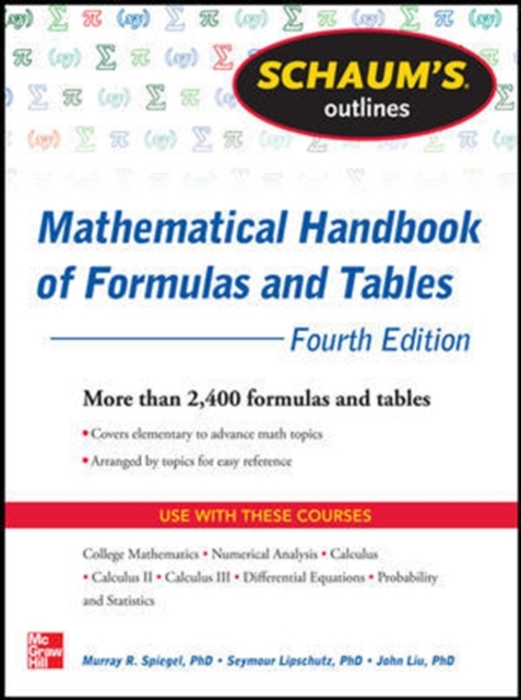 Schaum's Outline of Mathematical Handbook of Formulas and Tables, 3ed, EPUB eBook
