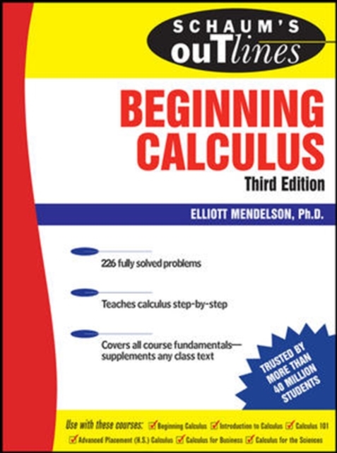 Schaum's Outline of Beginning Calculus, EPUB eBook