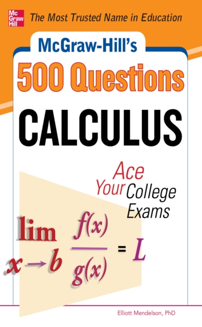 McGraw-Hill's 500 College Calculus Questions to Know by Test Day, EPUB eBook