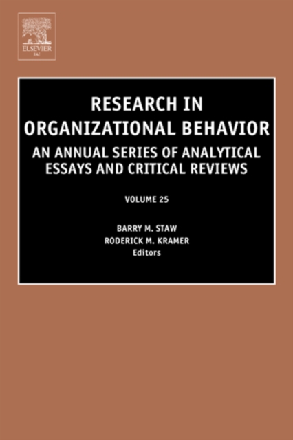 Research in Organizational Behavior, PDF eBook